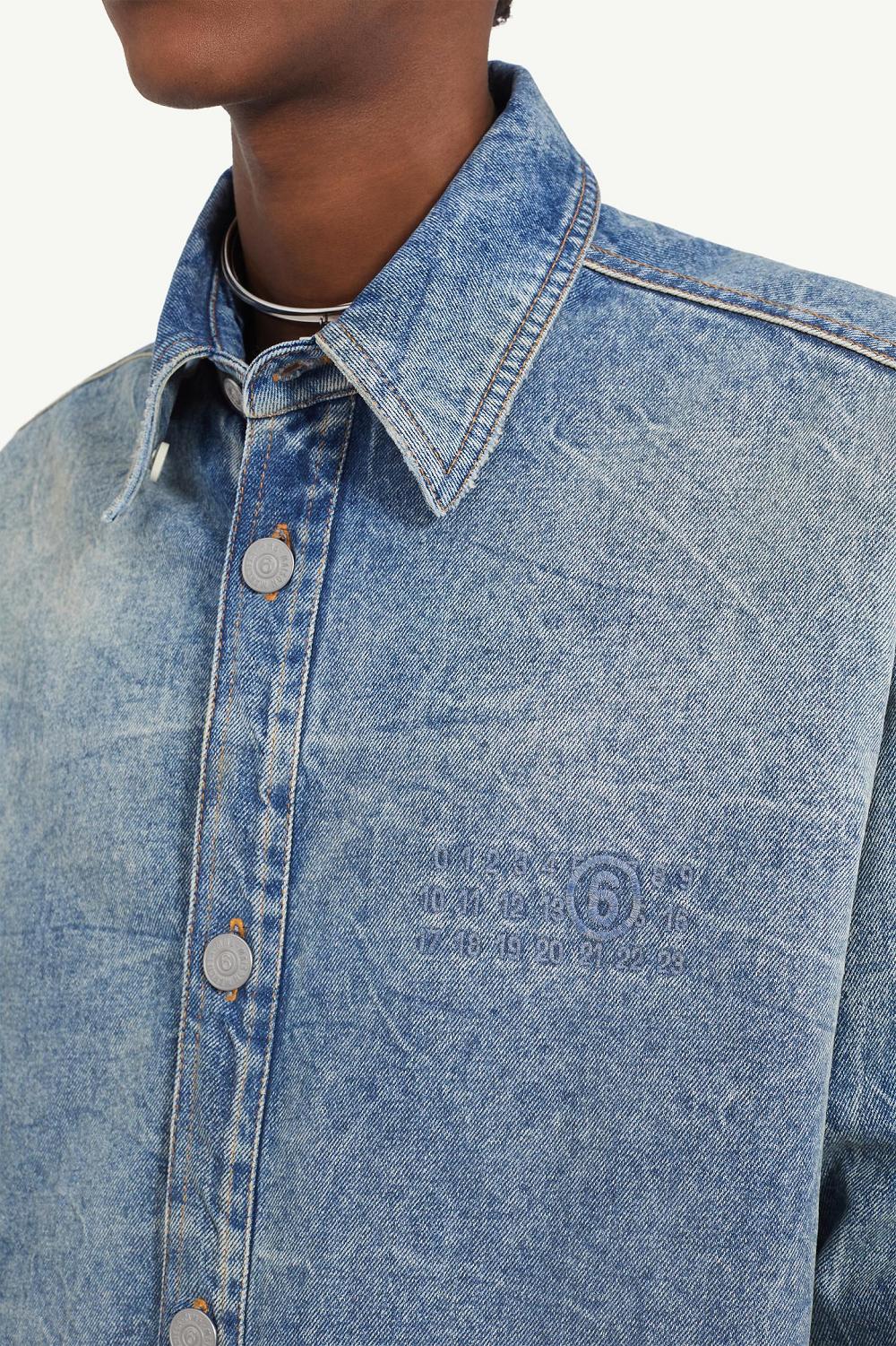 Blue Maison Margiela Padded Denim Jacket | AU_MM14330