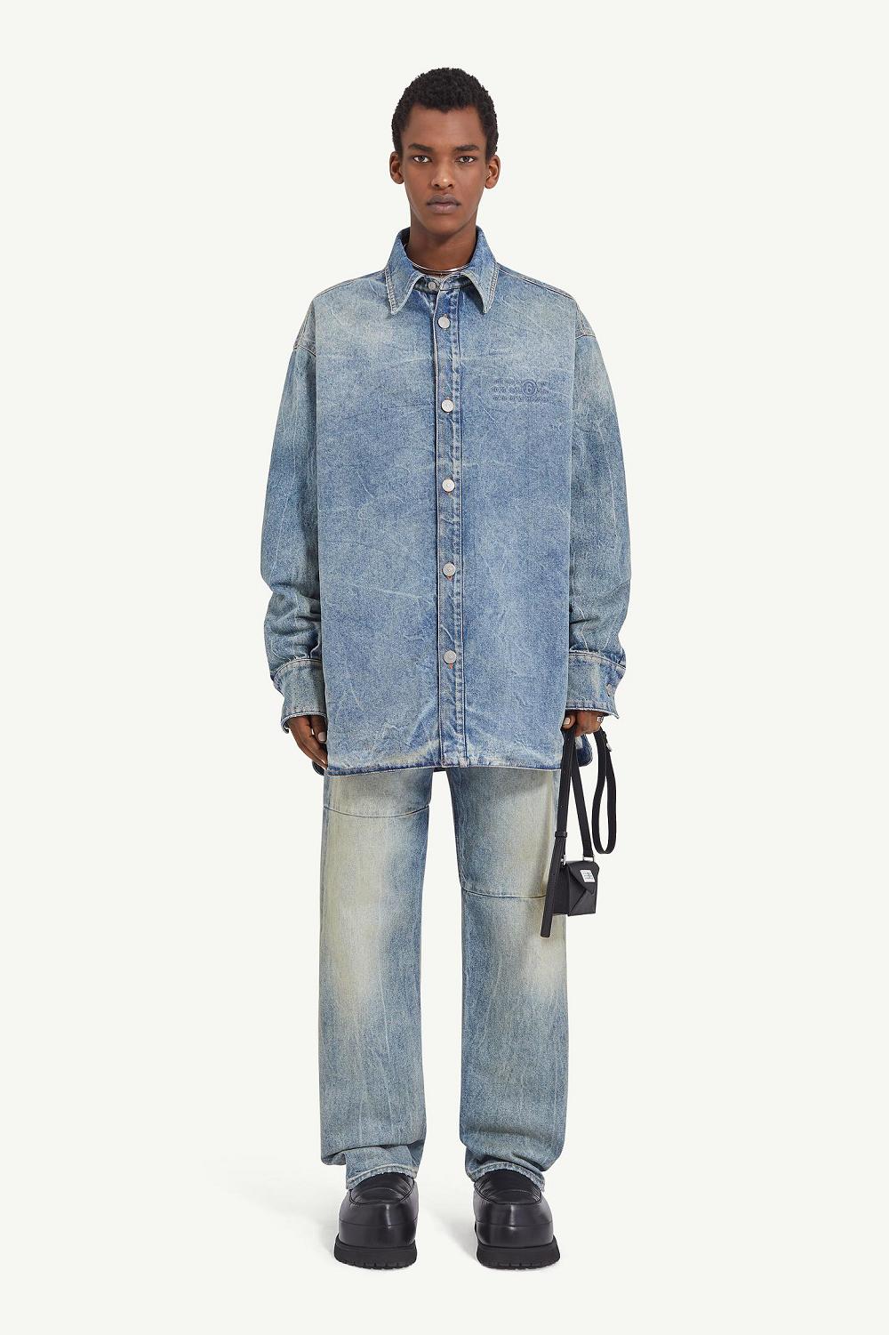 Blue Maison Margiela Padded Denim Jacket | AU_MM14330