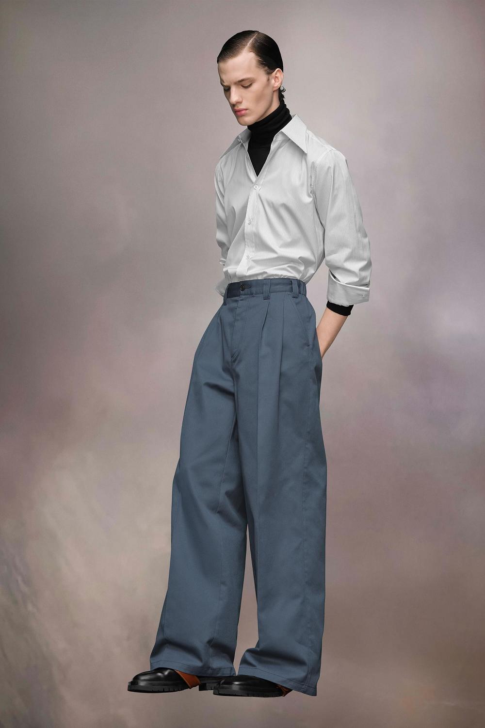 Blue Maison Margiela Skater Chino Trousers | AU_MM13106