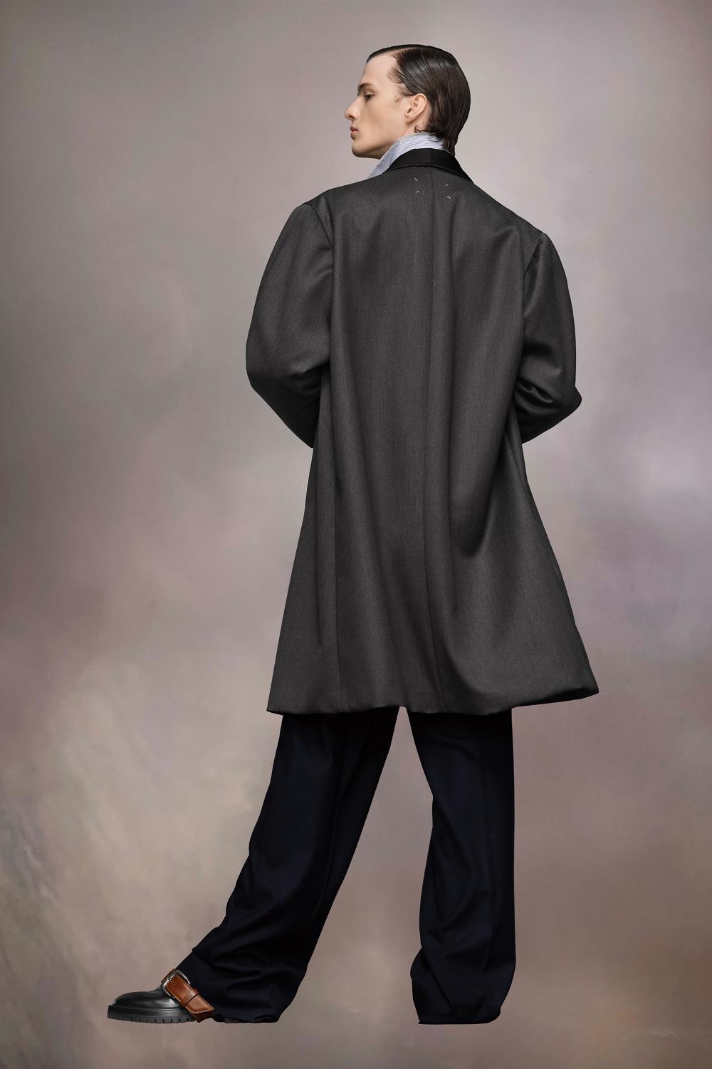 Dark Grey Maison Margiela Cavalry Twill Coat | AU_MM82610