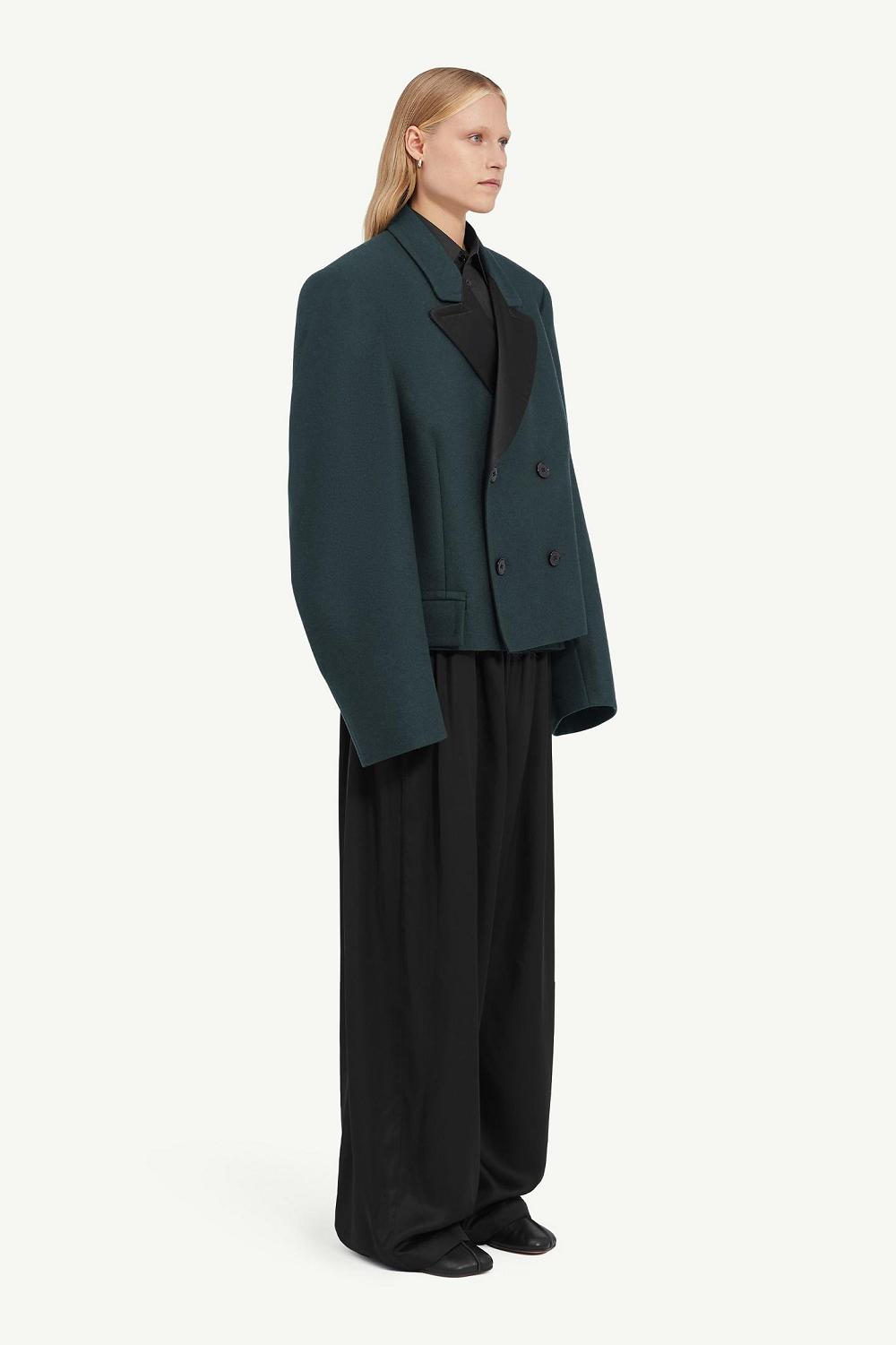 Deep Green Maison Margiela Wool Tailored Jacket | AU_MM51499