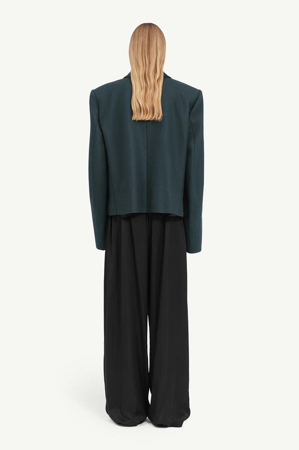 Deep Green Maison Margiela Wool Tailored Jacket | AU_MM51499