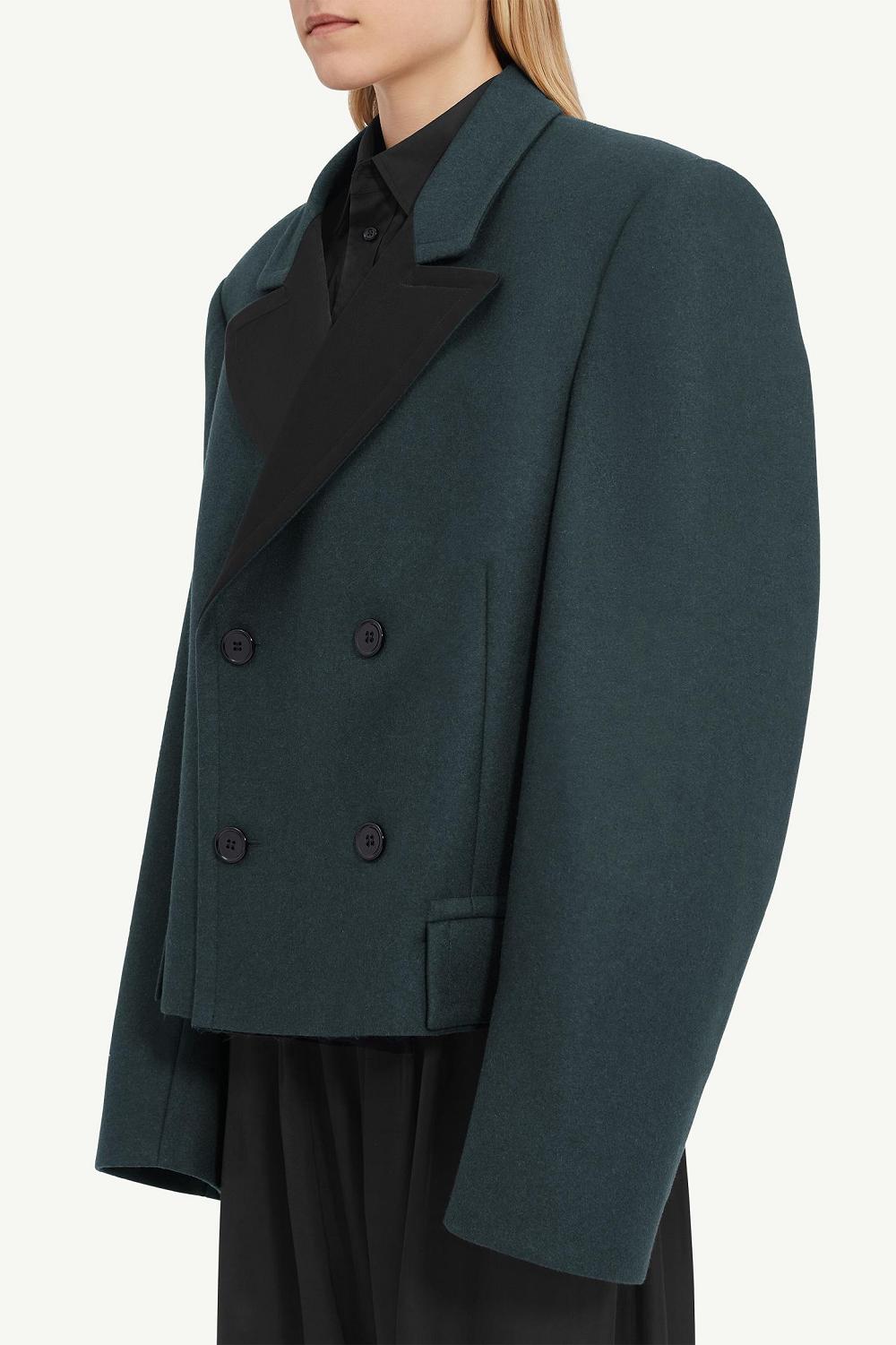 Deep Green Maison Margiela Wool Tailored Jacket | AU_MM51499