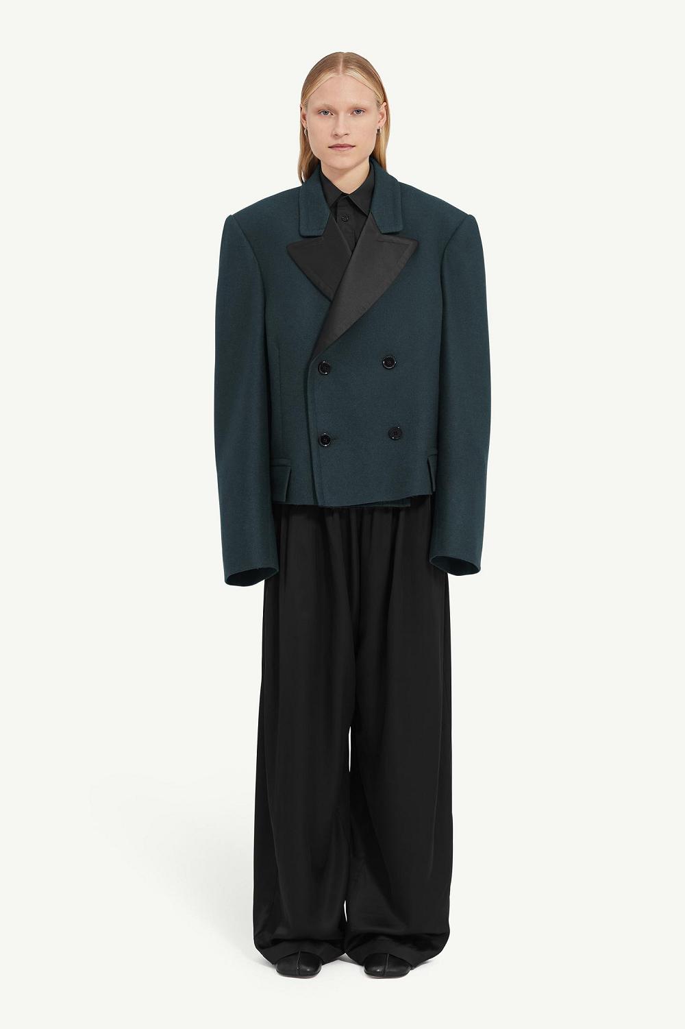 Deep Green Maison Margiela Wool Tailored Jacket | AU_MM51499