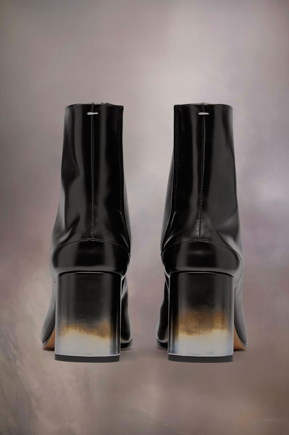 Gold Black Maison Margiela Tabi Metallic Ankle Boots | AU_MM66385