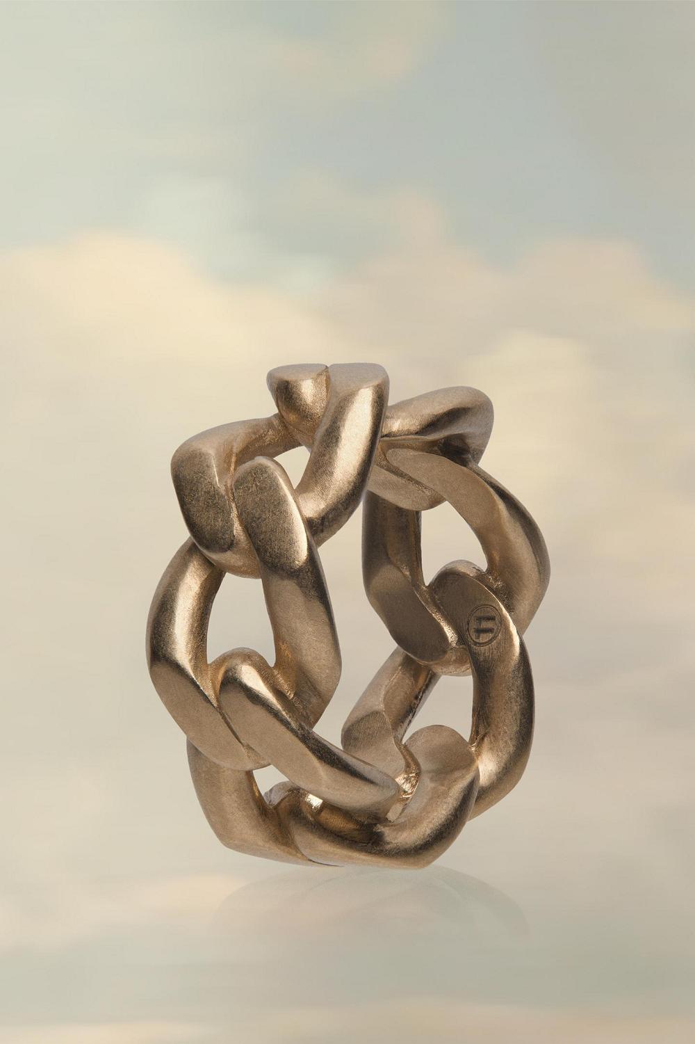 Gold Maison Margiela Chain Ring | AU_MM51752