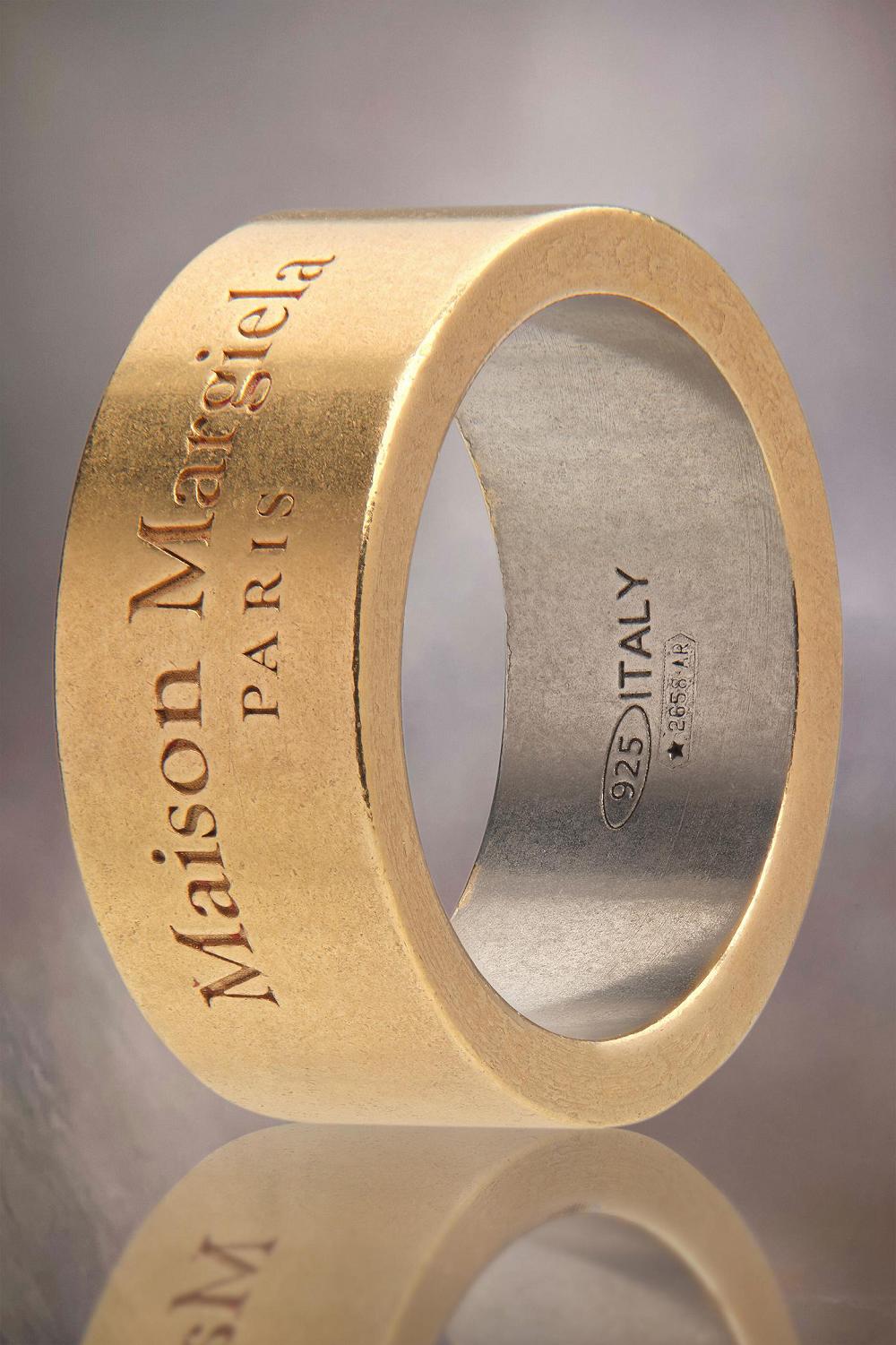 Gold Maison Margiela Logo Ring | AU_MM10100