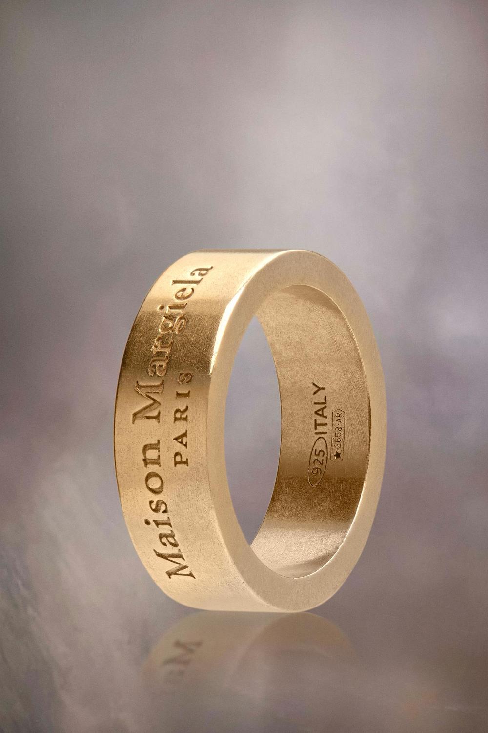 Gold Maison Margiela Logo Ring | AU_MM12523