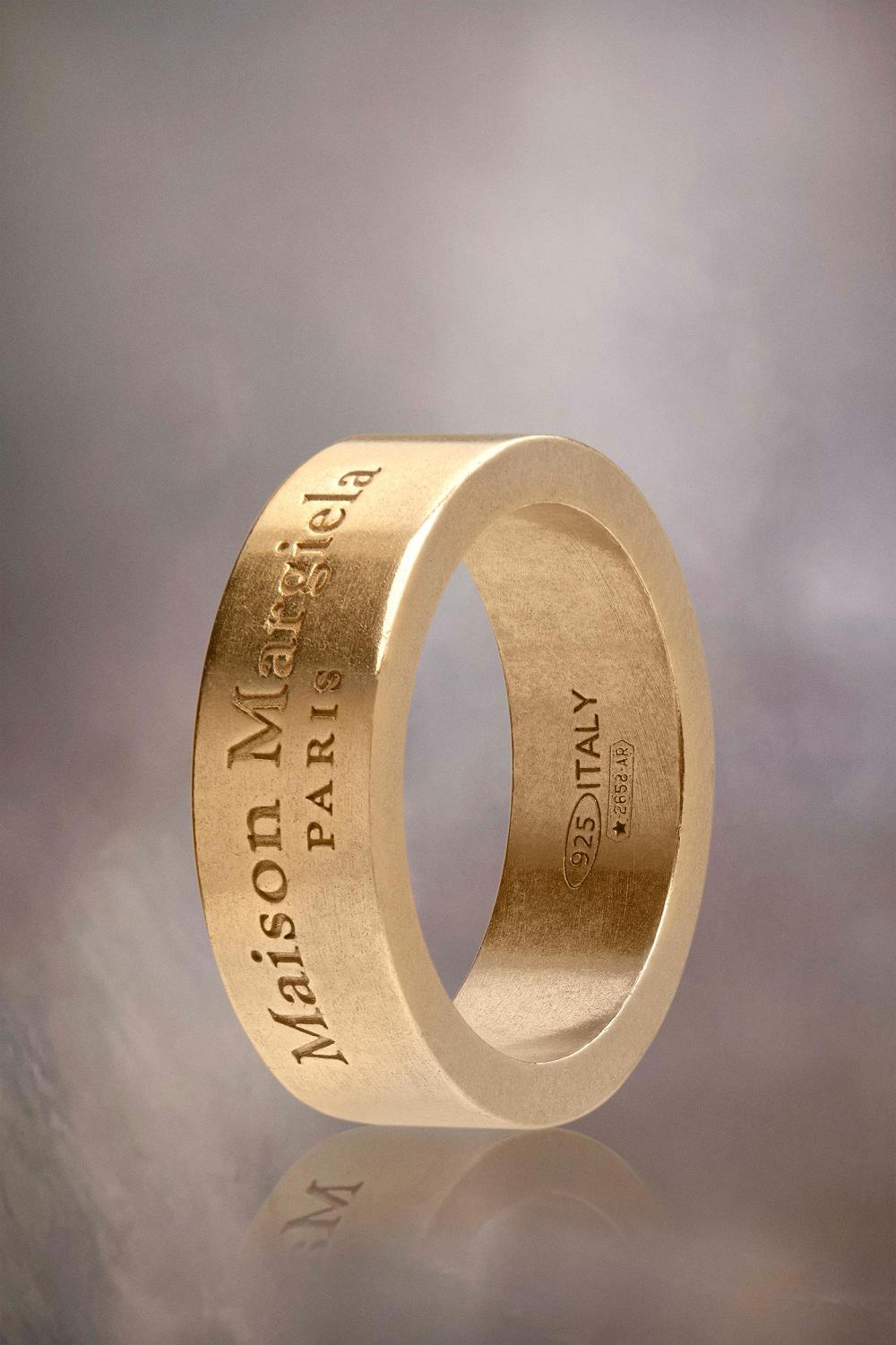 Gold Maison Margiela Logo Ring | AU_MM70465