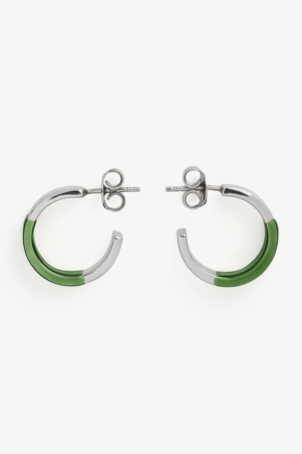 Green Maison Margiela Engraved Numeric Signature Earrings | AU_MM45684