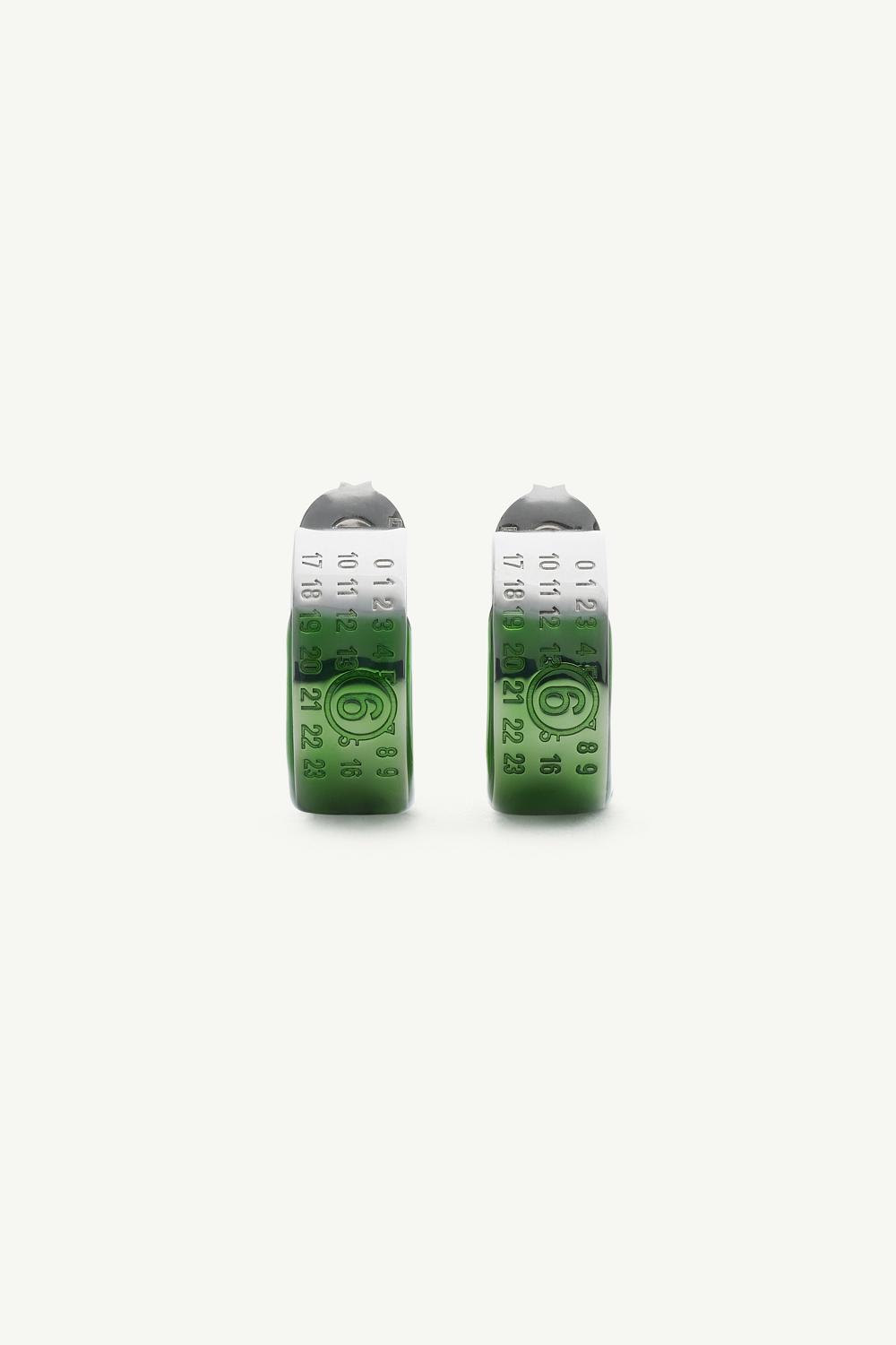 Green Maison Margiela Engraved Numeric Signature Earrings | AU_MM45684