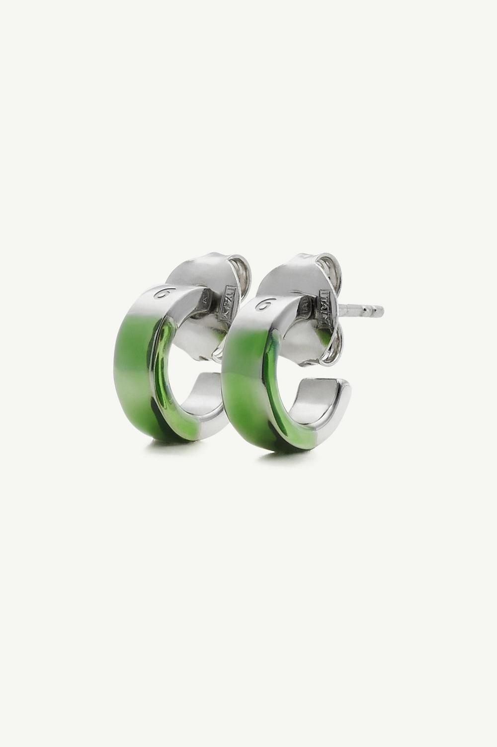 Green Maison Margiela Engraved Numeric Signature Earrings | AU_MM77813