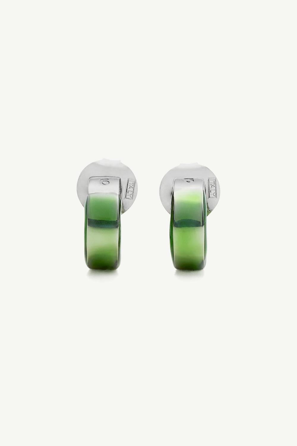 Green Maison Margiela Engraved Numeric Signature Earrings | AU_MM77813