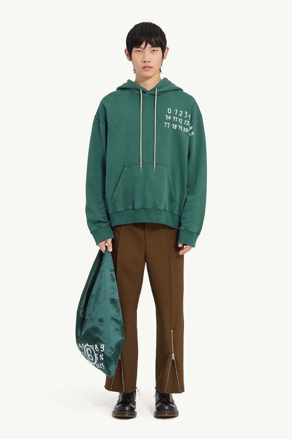 Green Maison Margiela Hooded Sweatshirt | AU_MM79025