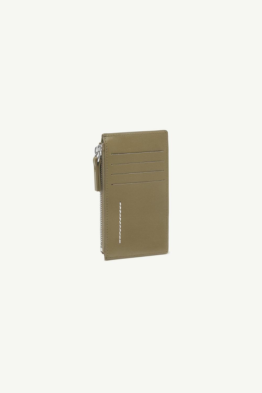 Green Maison Margiela Numeric Zipped Cardholder | AU_MM28631