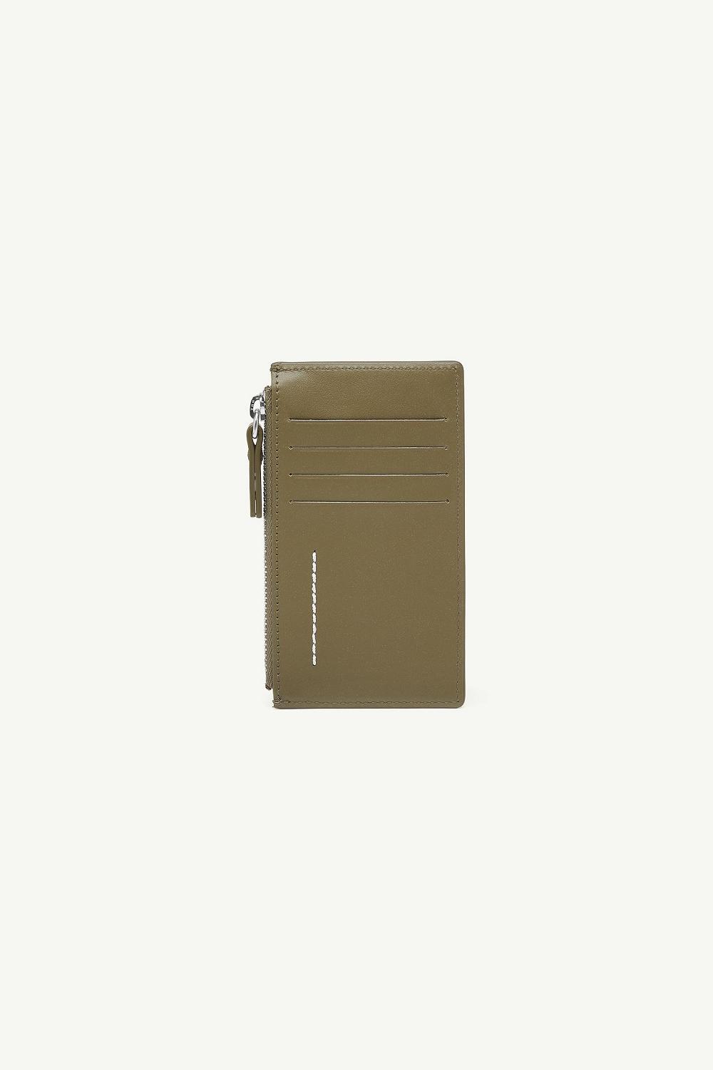 Green Maison Margiela Numeric Zipped Cardholder | AU_MM28631