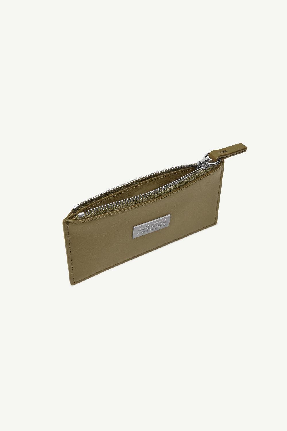 Green Maison Margiela Numeric Zipped Cardholder | AU_MM28631