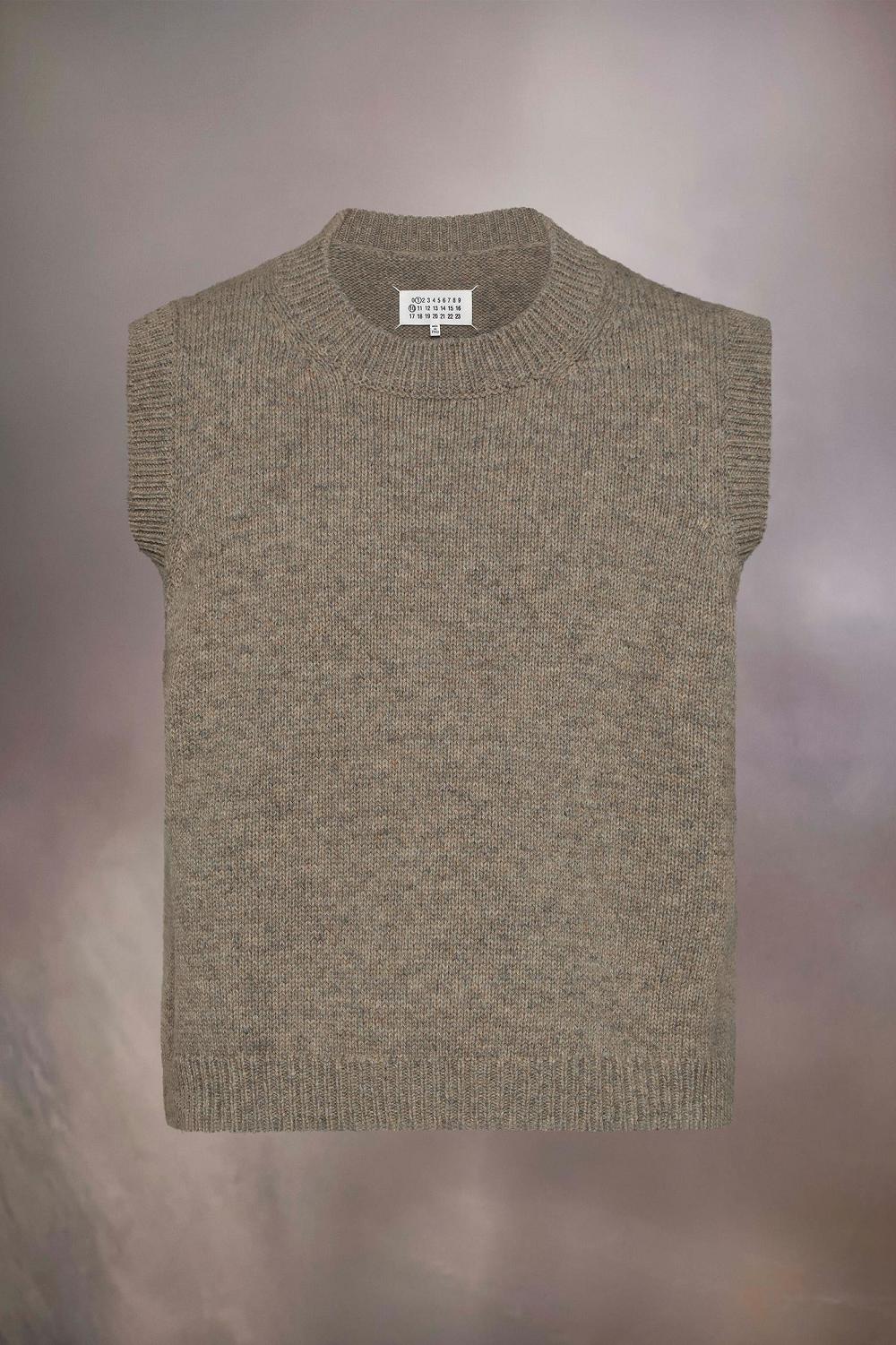 Green Maison Margiela Shetland Wool Knit Tank | AU_MM21611