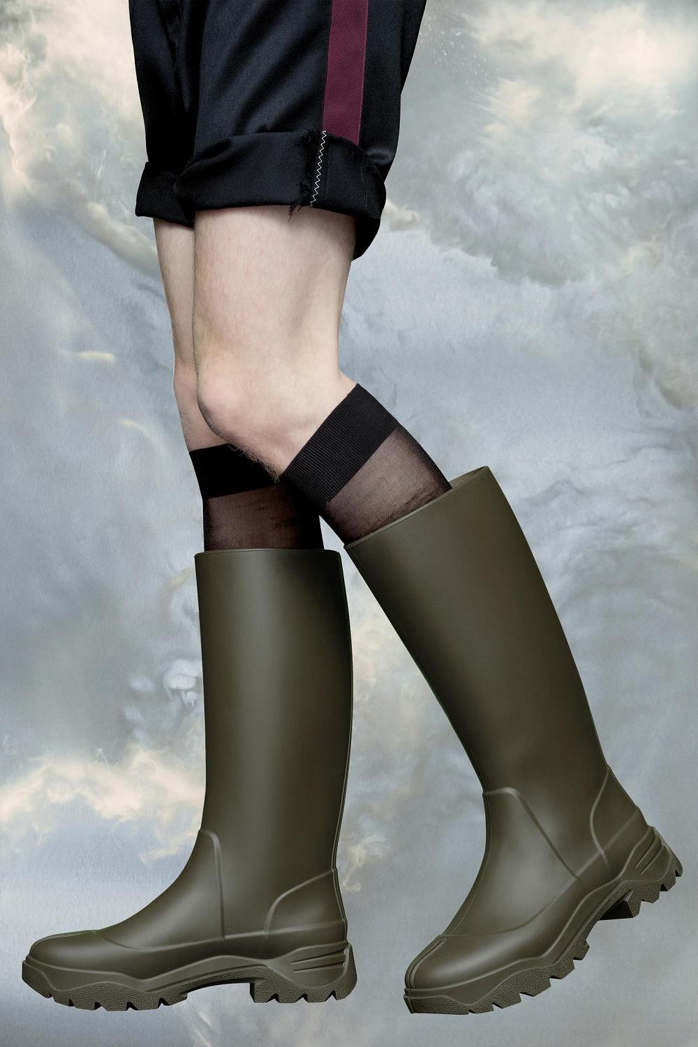 Green Maison Margiela Tabi Rain Boots | AU_MM45862