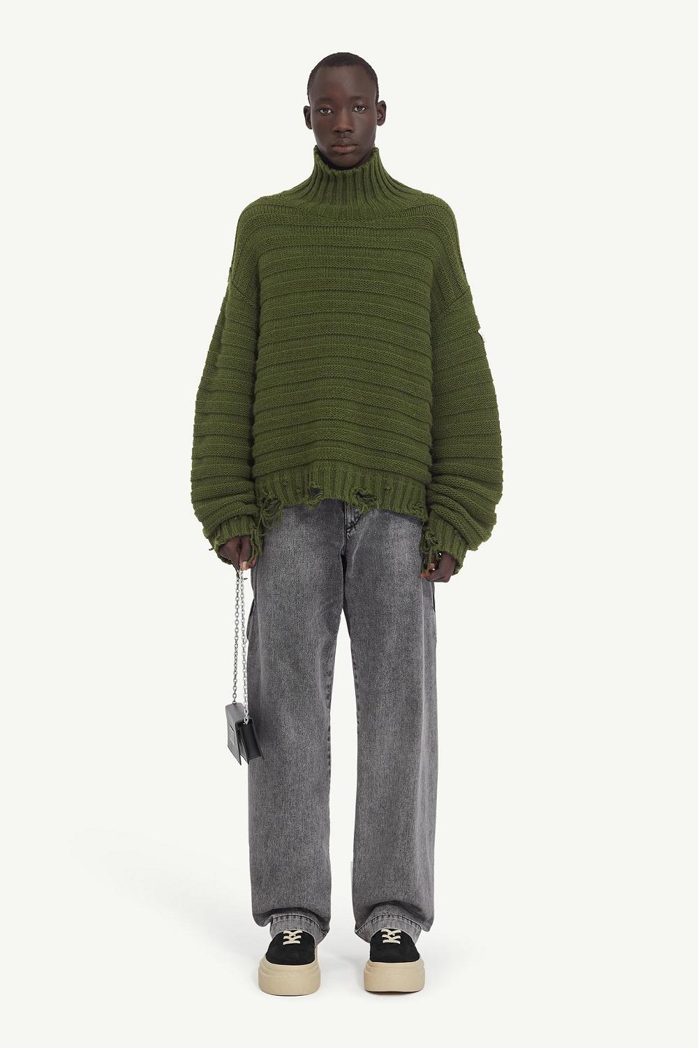 Green Maison Margiela Wool Turtleneck | AU_MM24897