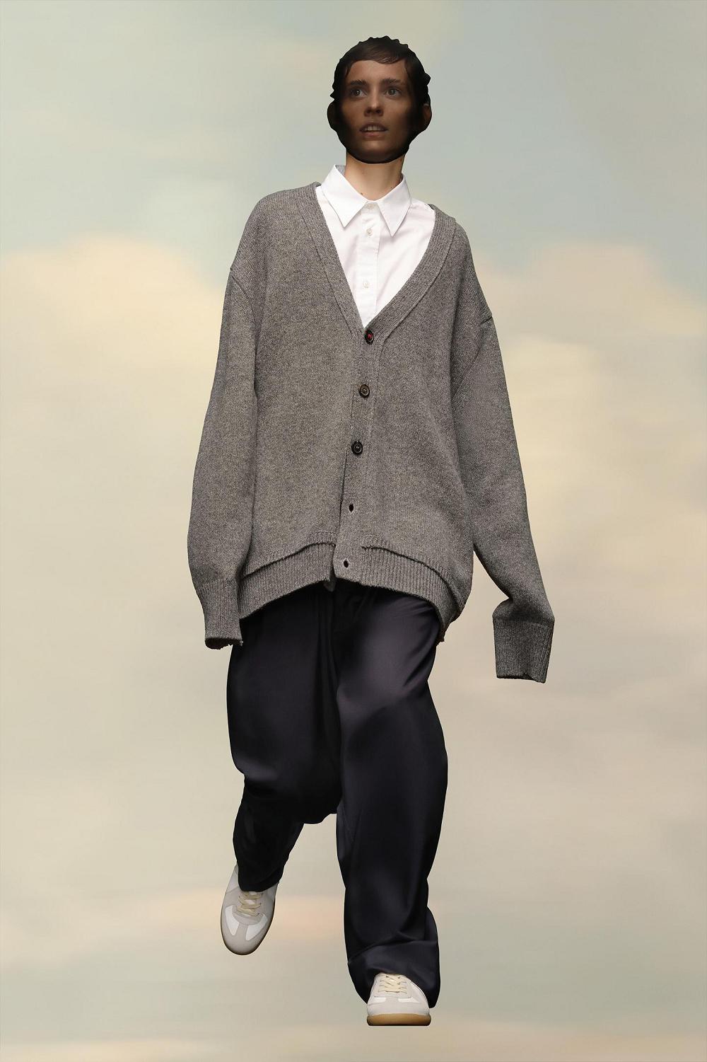 Grey Maison Margiela Elbow Patch Cardigan | AU_MM33404