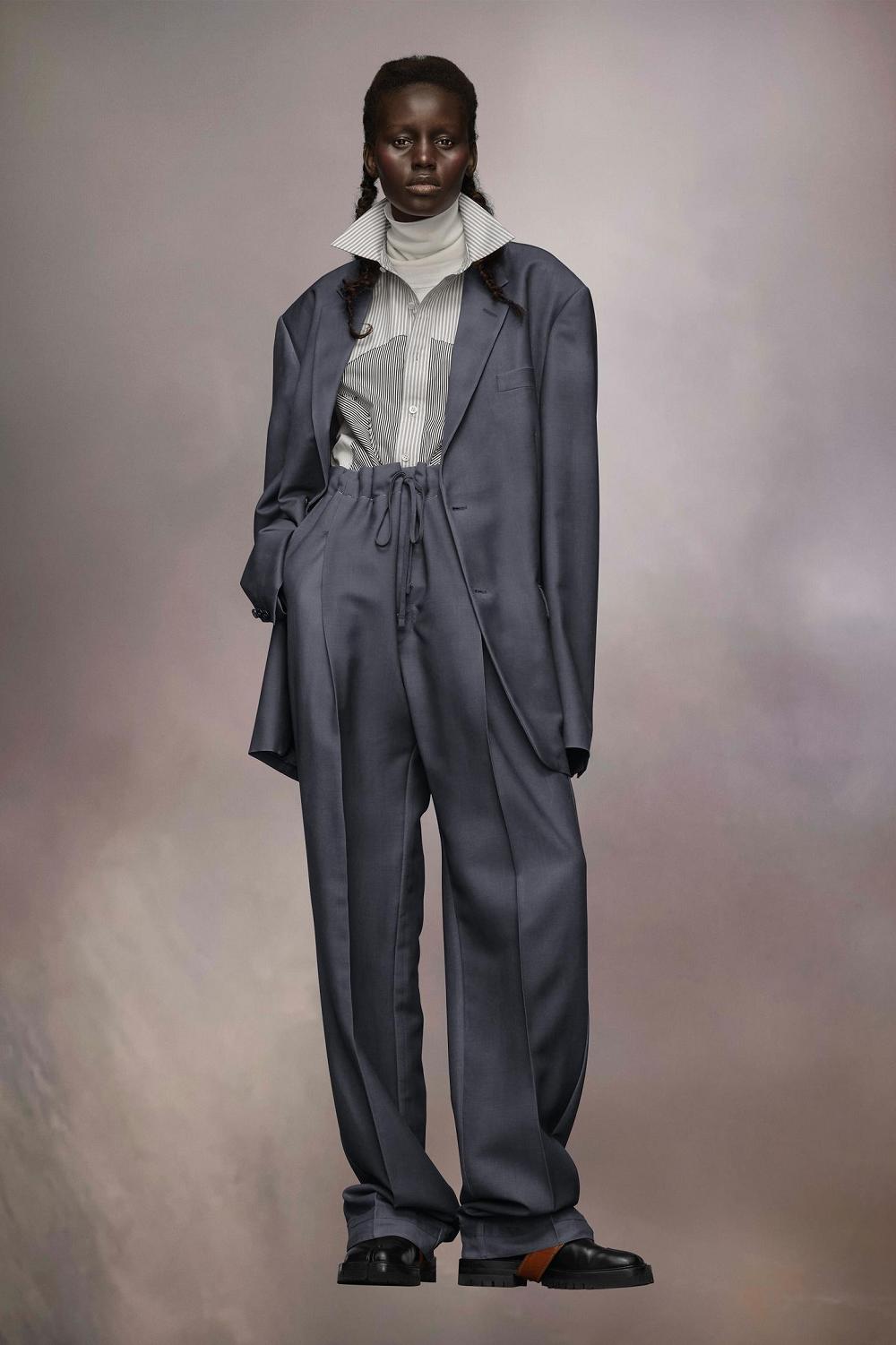 Grey Maison Margiela Mohair Wool Suit Jacket | AU_MM92182