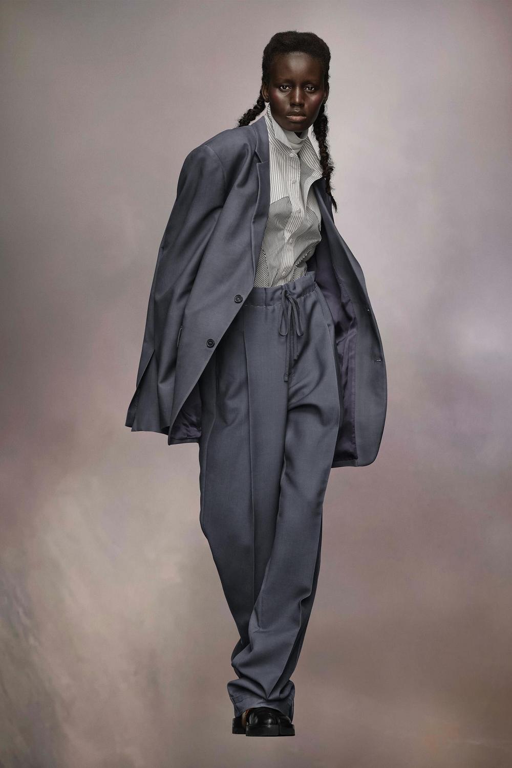 Grey Maison Margiela Mohair Wool Suit Jacket | AU_MM92182