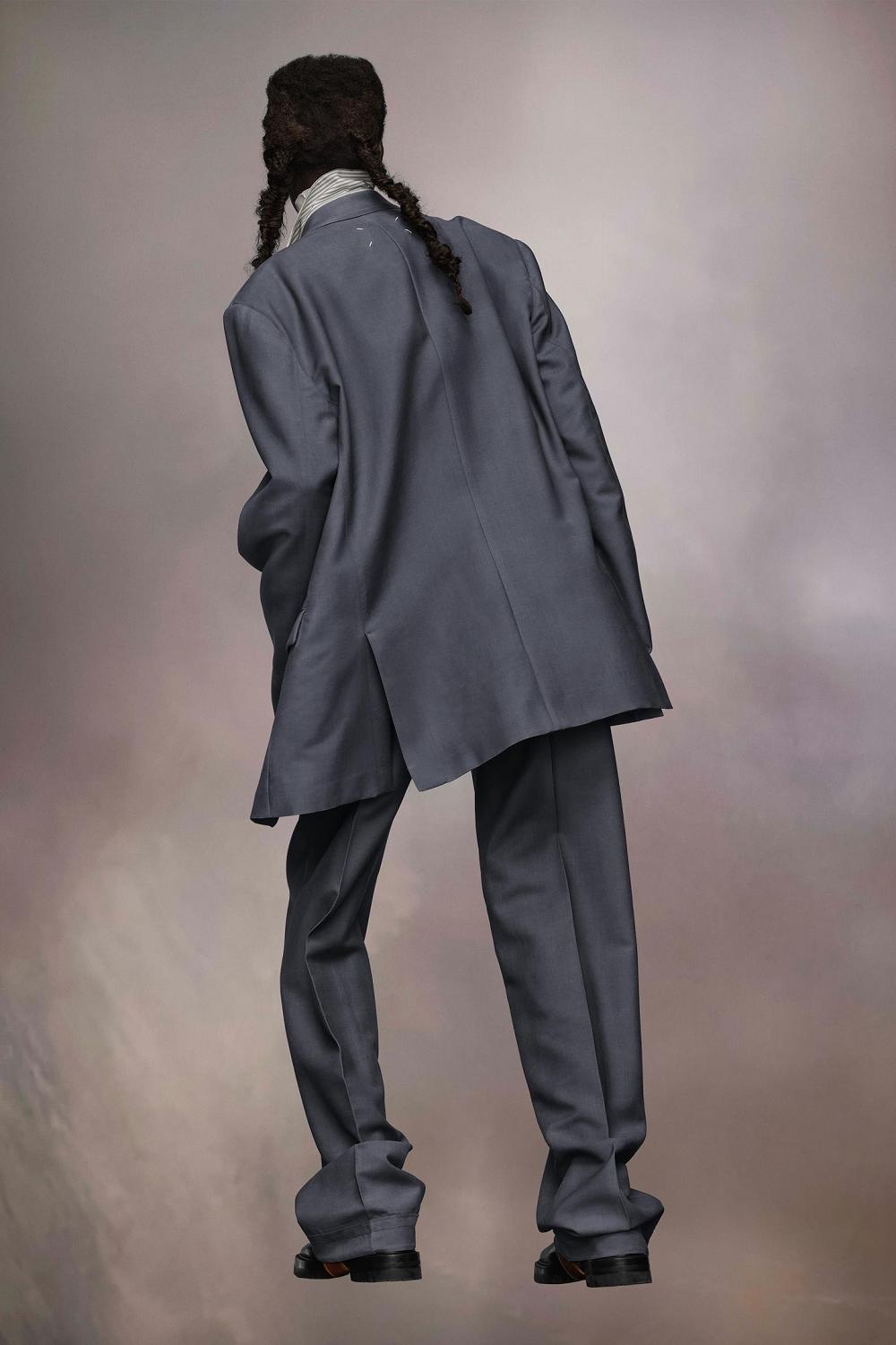 Grey Maison Margiela Mohair Wool Suit Jacket | AU_MM92182