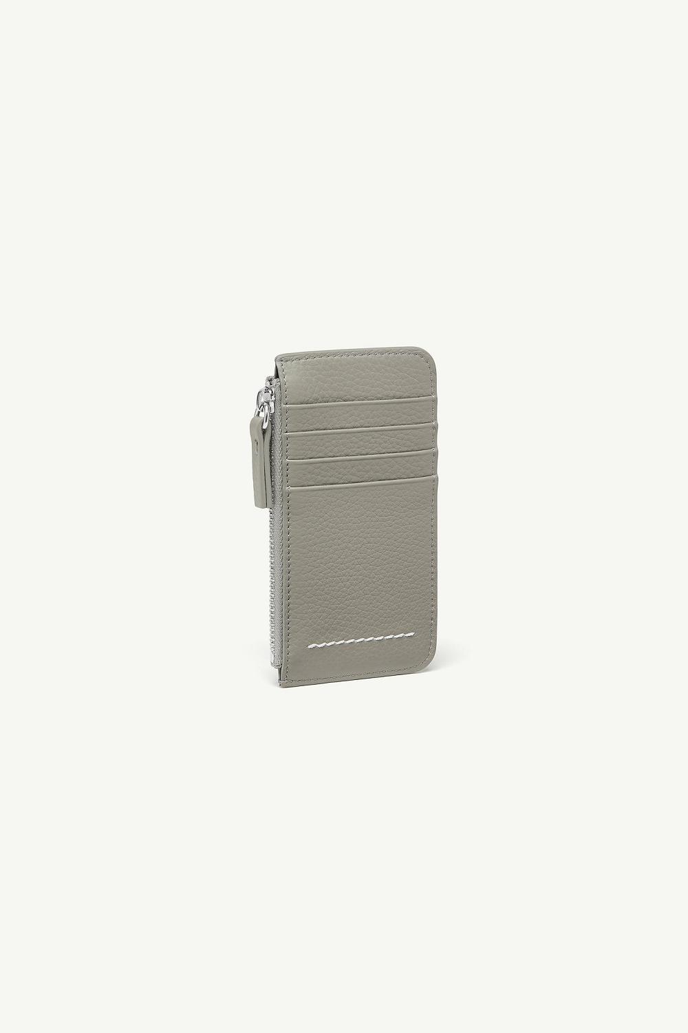 Grey Maison Margiela Numeric Zip Card Holder | AU_MM26148