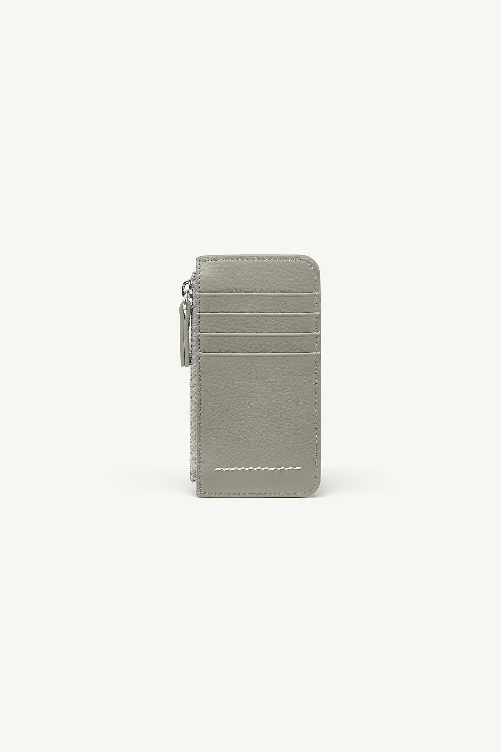 Grey Maison Margiela Numeric Zip Card Holder | AU_MM26148