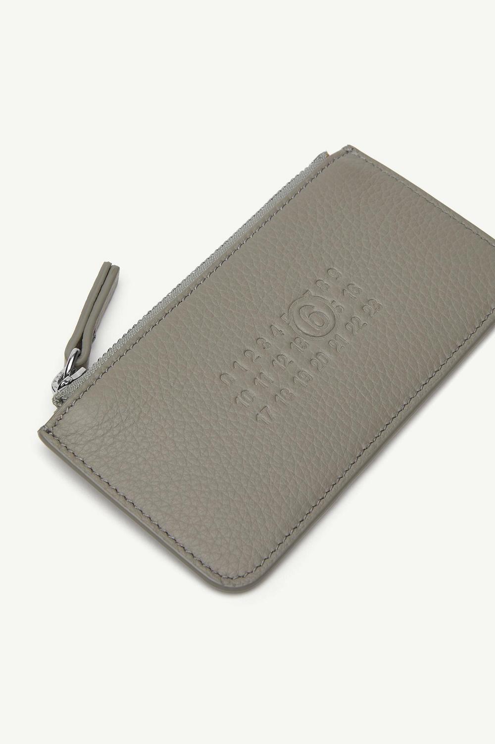 Grey Maison Margiela Numeric Zip Card Holder | AU_MM26148