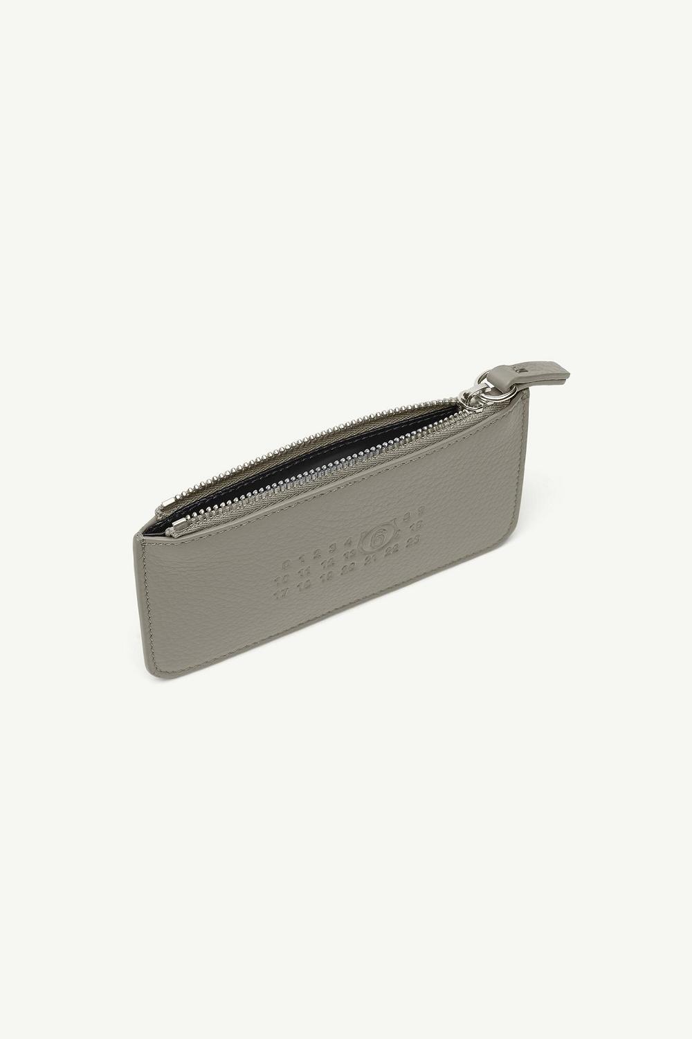 Grey Maison Margiela Numeric Zip Card Holder | AU_MM26148