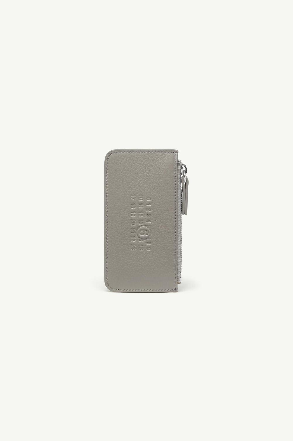 Grey Maison Margiela Numeric Zip Card Holder | AU_MM26148