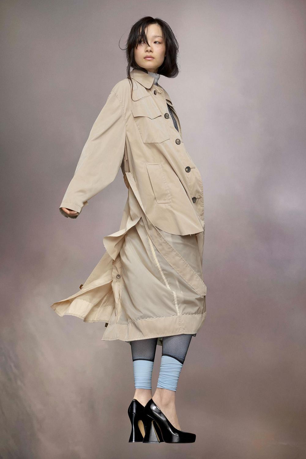 Khaki Maison Margiela DéCortiqué Reversible Coat | AU_MM53981