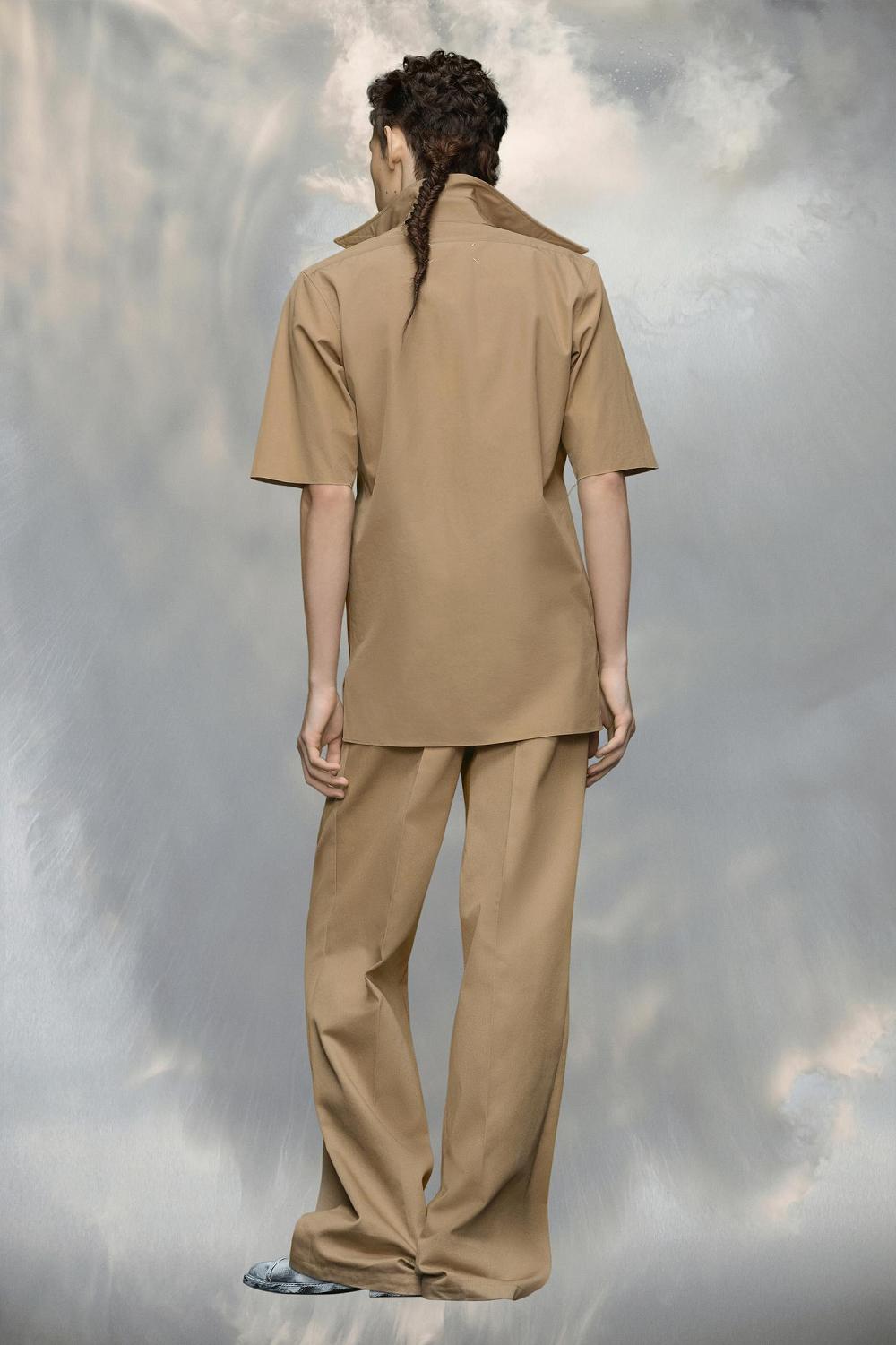 Khaki Maison Margiela Point Collar Shirt | AU_MM53123