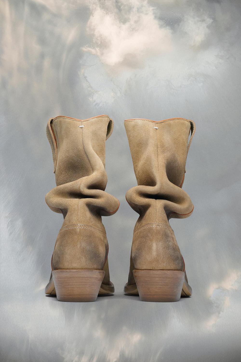 Khaki Maison Margiela Tabi Western Boot | AU_MM21513