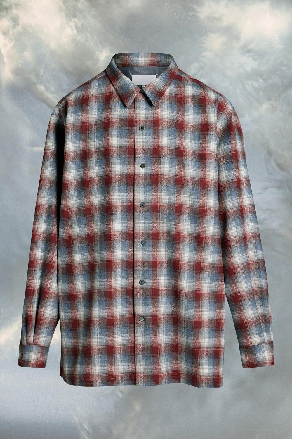 Red Black Maison Margiela Pendleton Oversized Shirt | AU_MM14133