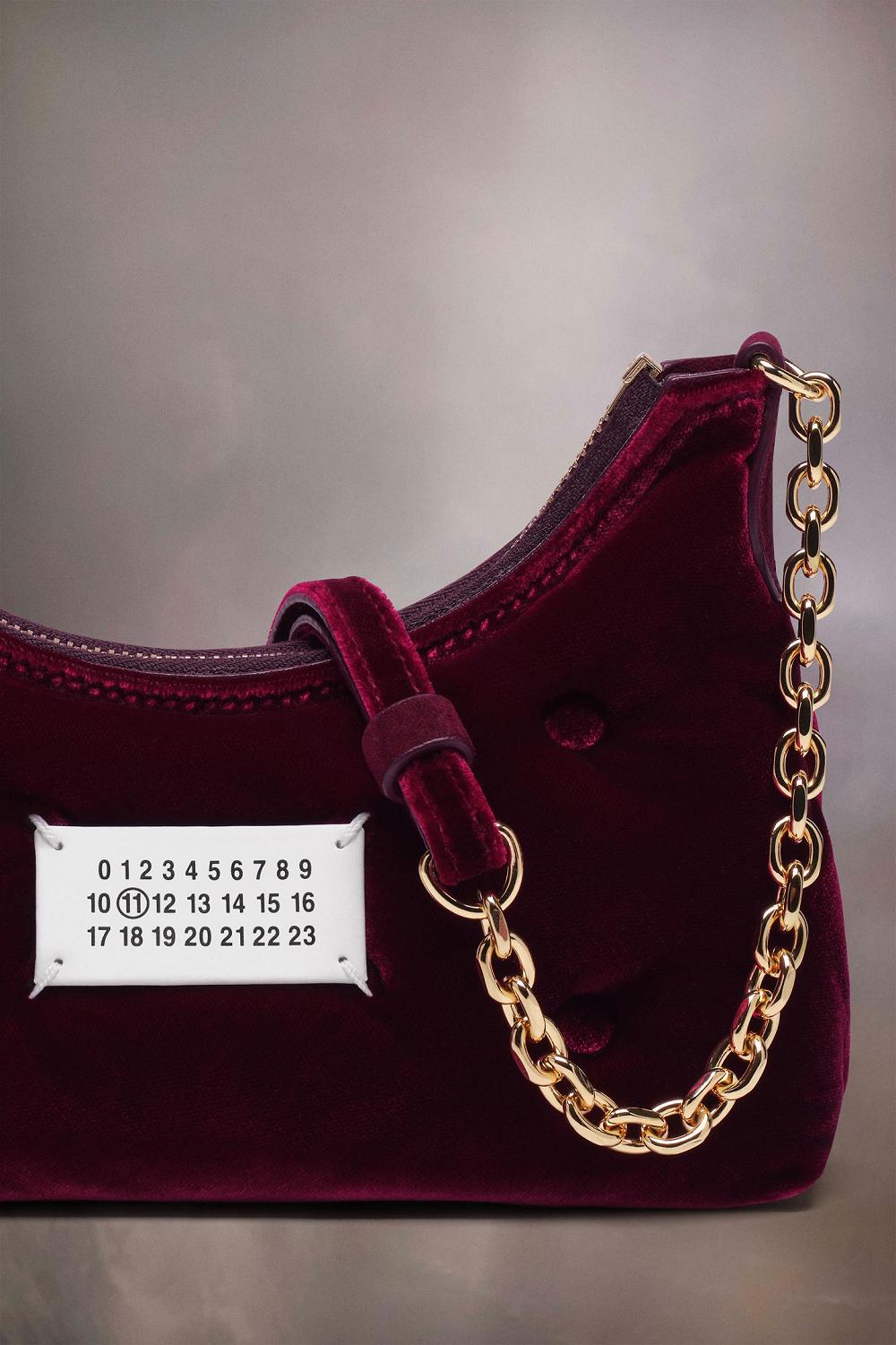 Red Maison Margiela Glam Slam Hobo Micro Velvet | AU_MM26032