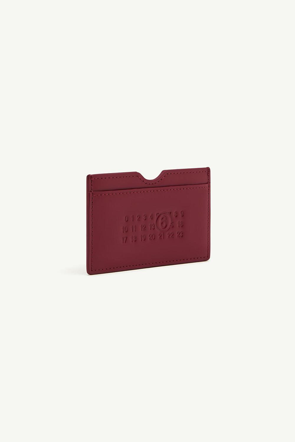 Red Maison Margiela Leather Cardholder | AU_MM62693