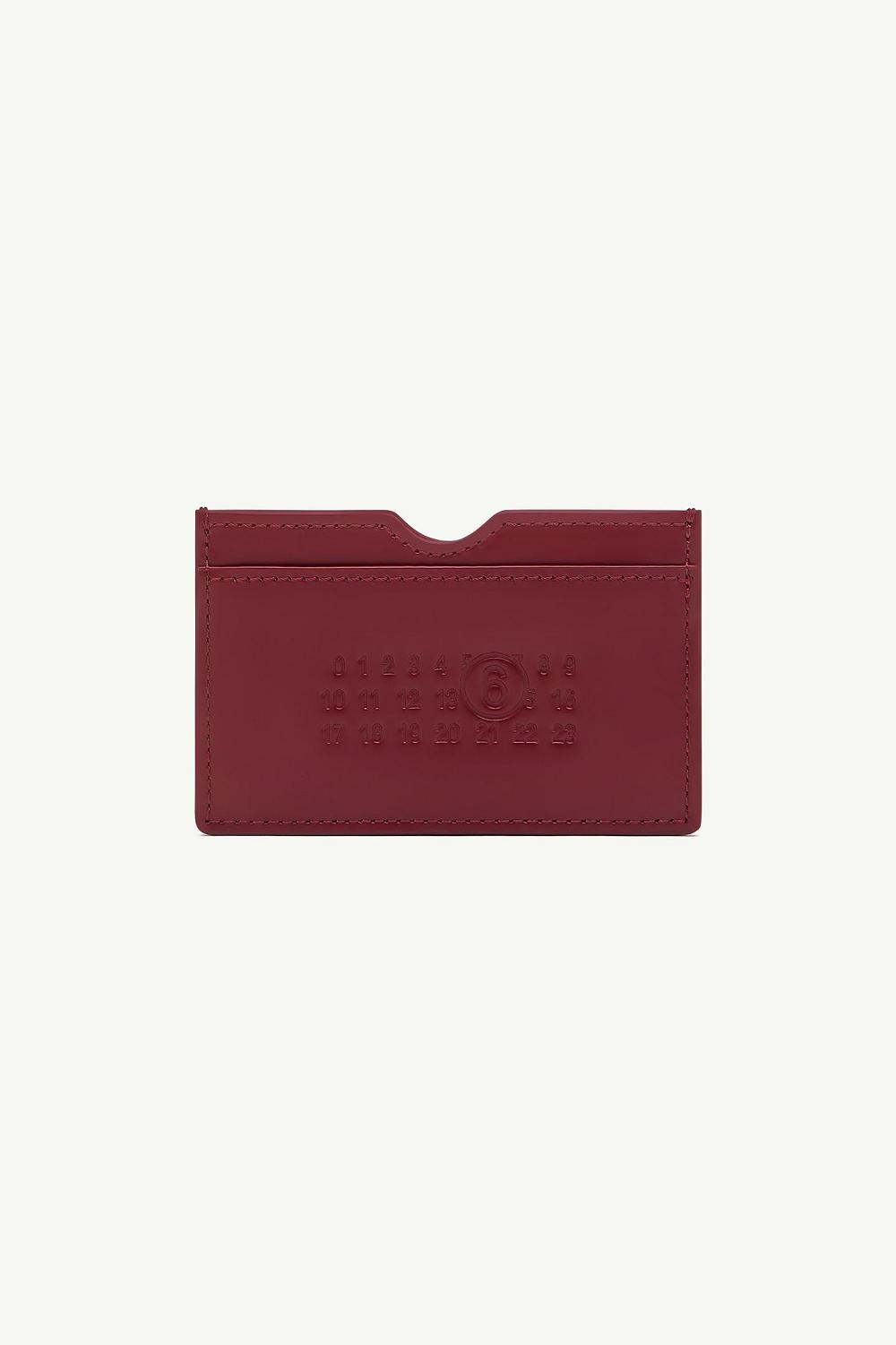 Red Maison Margiela Leather Cardholder | AU_MM62693