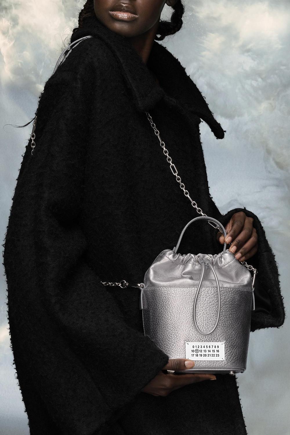 Silver Maison Margiela 5ac Bucket Small | AU_MM58487