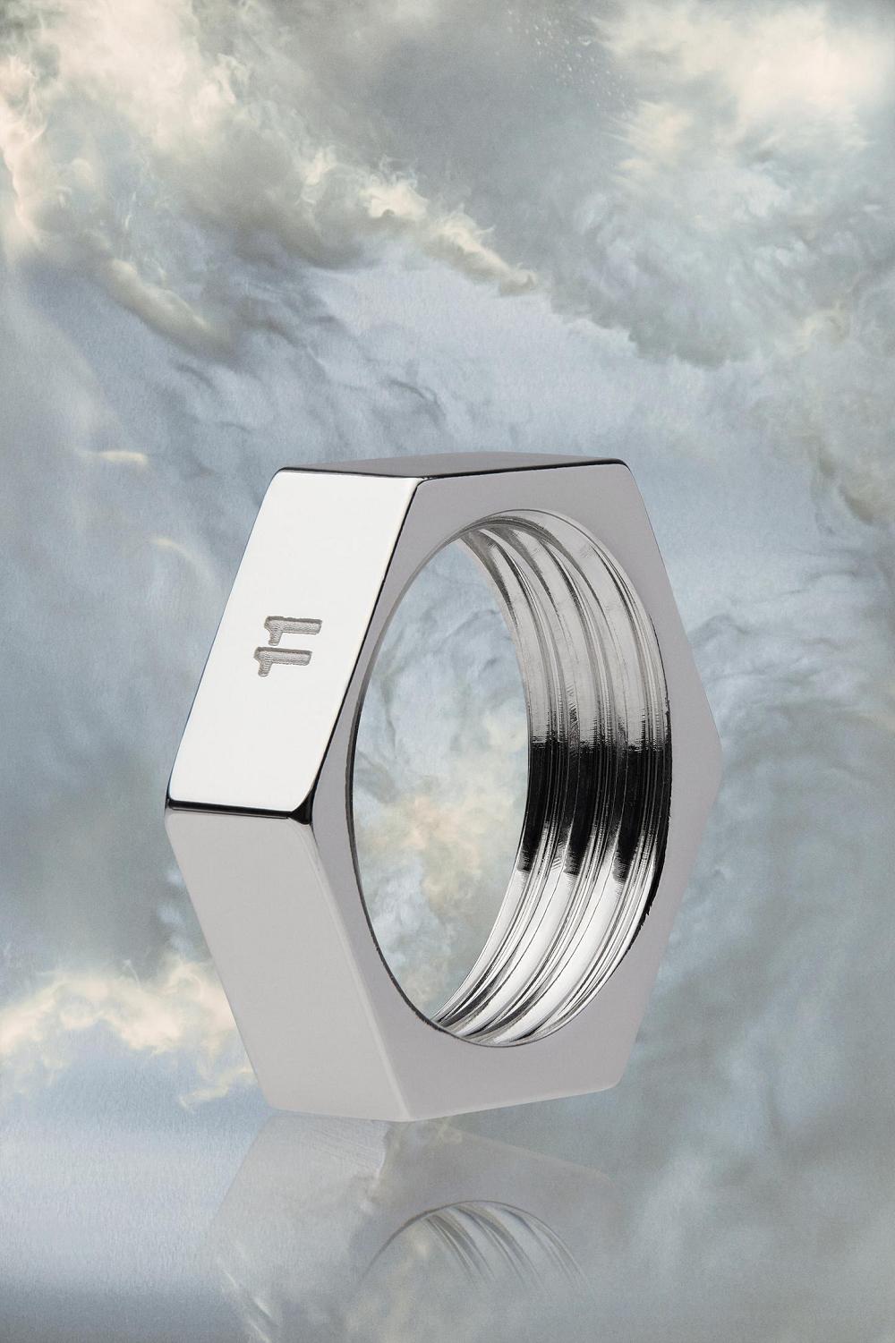 Silver Maison Margiela Bolt And Nut Ring | AU_MM40539