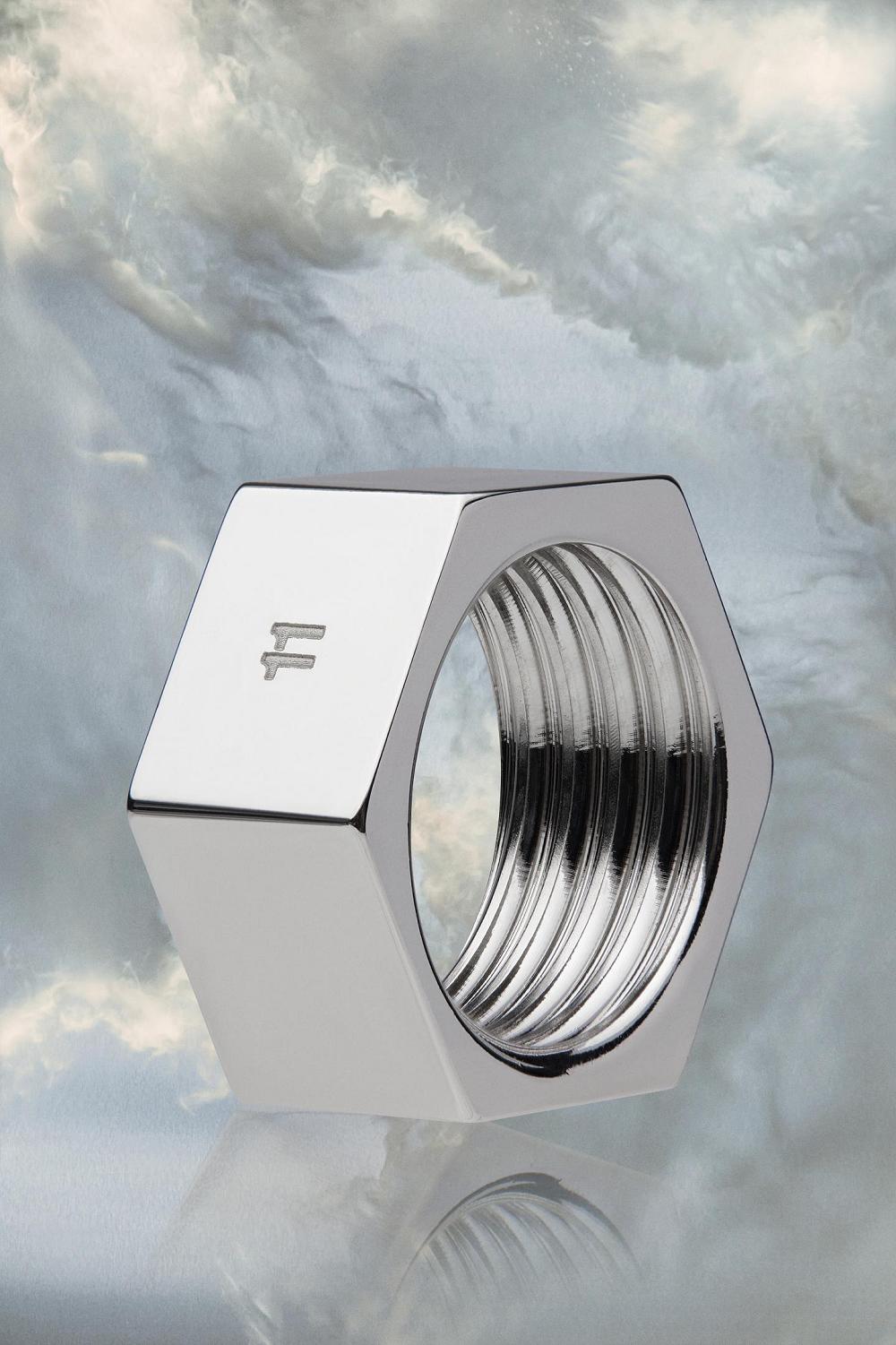 Silver Maison Margiela Bolt And Nut Ring | AU_MM16912