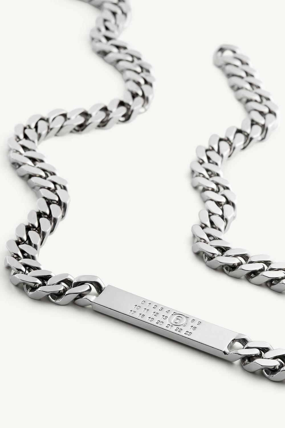 Silver Maison Margiela Classic Chain Necklace | AU_MM29219