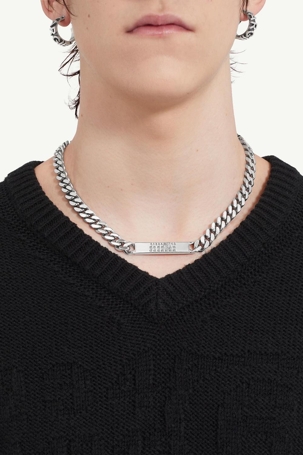 Silver Maison Margiela Classic Chain Necklace | AU_MM29219