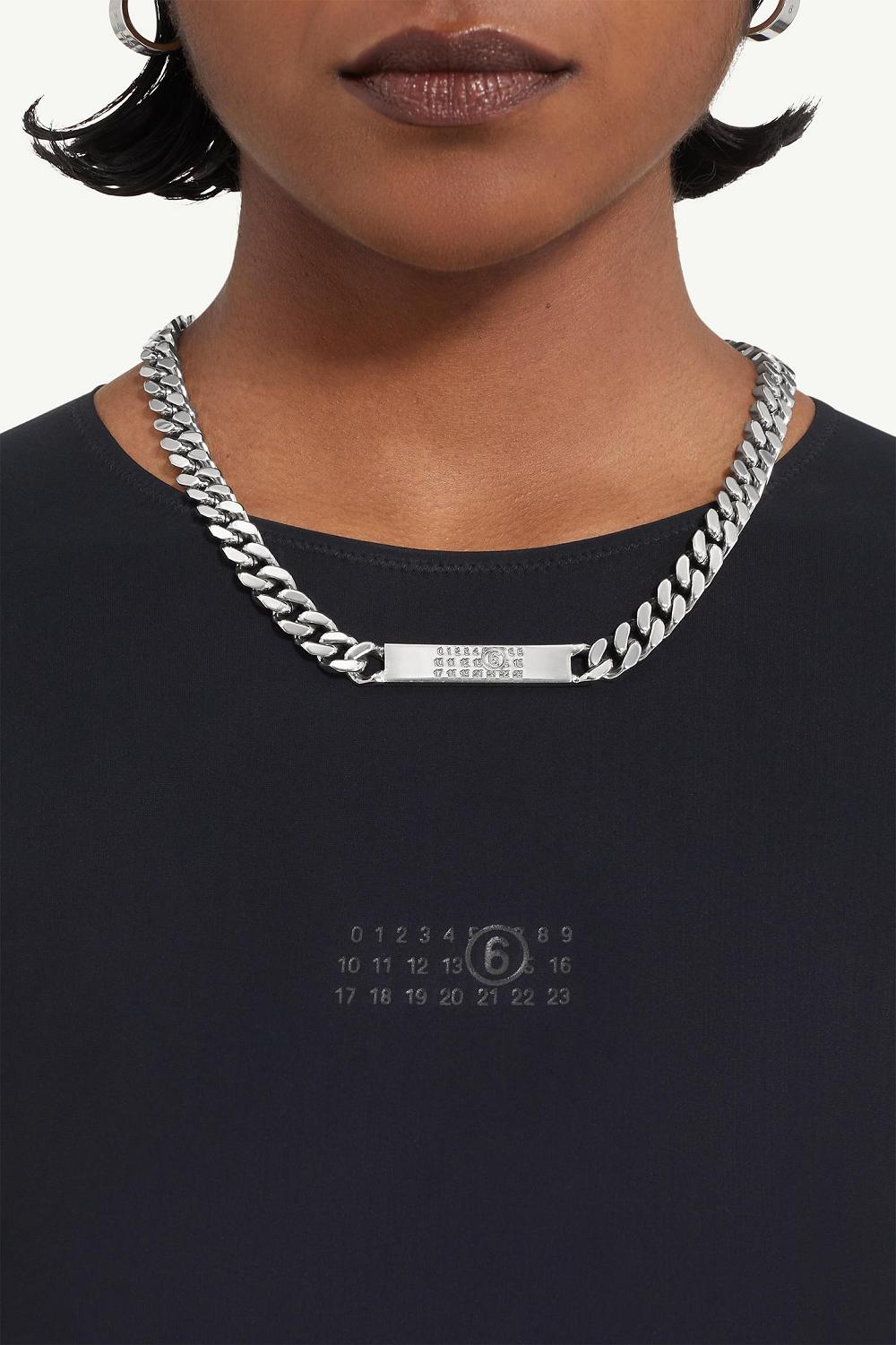 Silver Maison Margiela Classic Chain Necklace | AU_MM29219