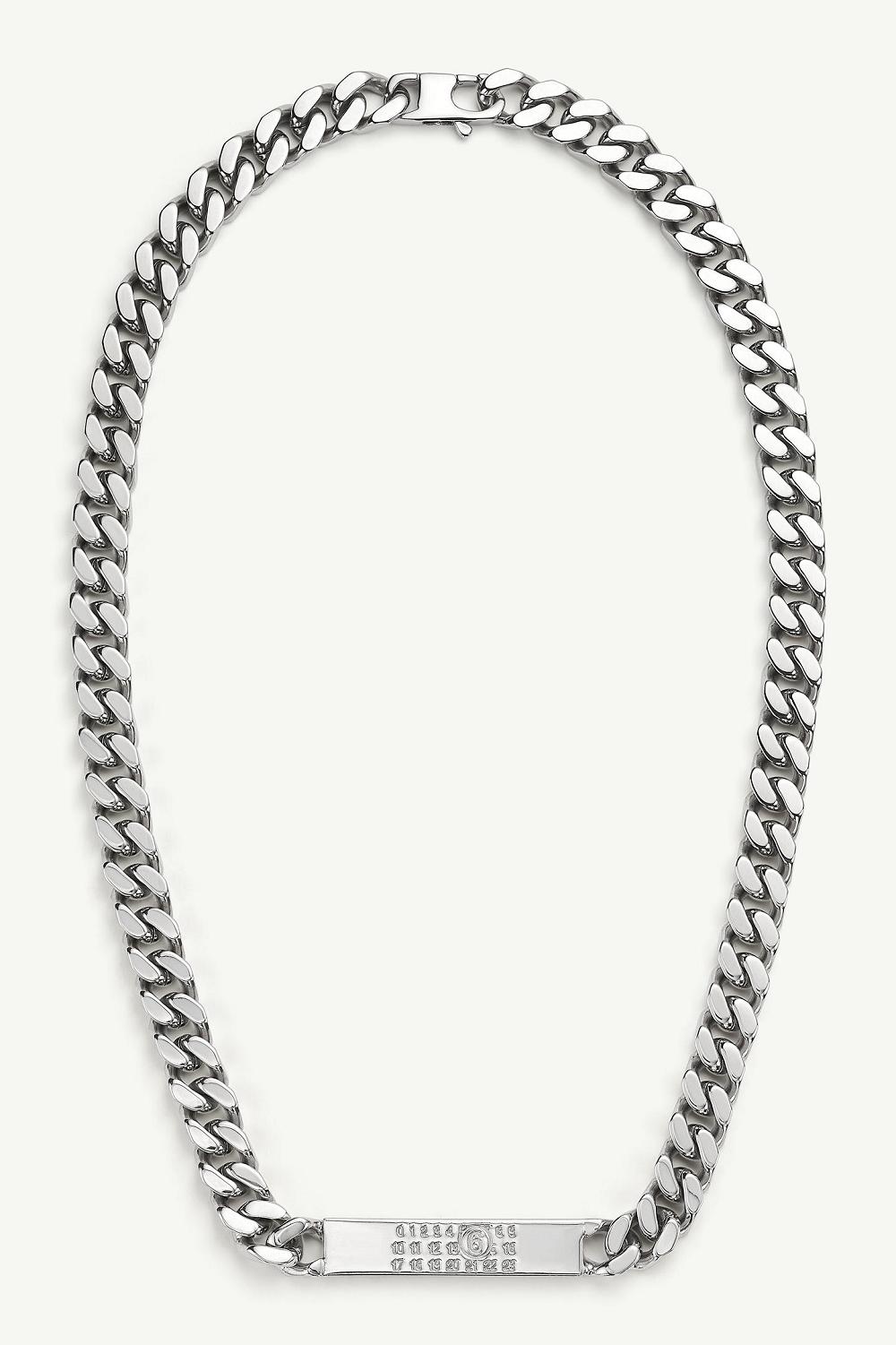 Silver Maison Margiela Classic Chain Necklace | AU_MM29219