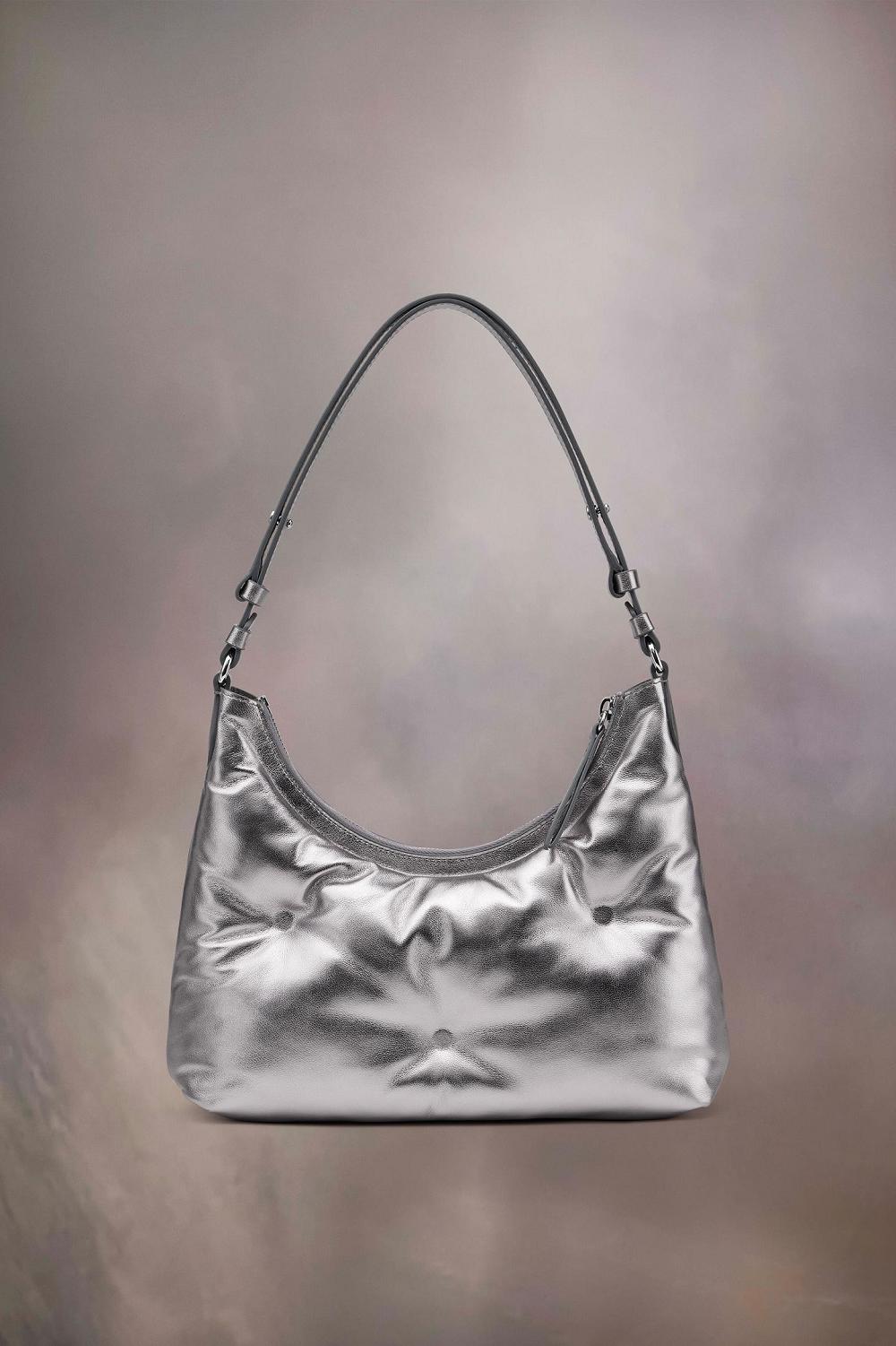 Silver Maison Margiela Glam Slam Hobo Small | AU_MM32541