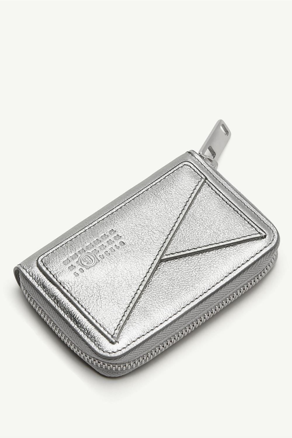 Silver Maison Margiela Japanese 6 Zip Around Wallet | AU_MM62400