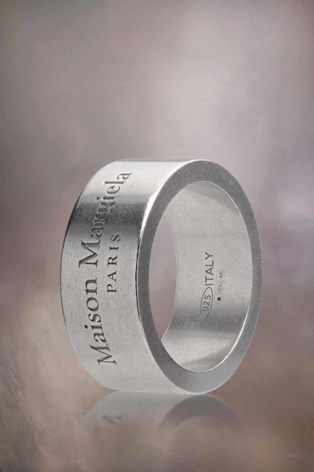 Silver Maison Margiela Logo Ring | AU_MM72145